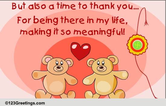 A Sweet Thank You Wish On Rakhi. Free Thank You eCards, Greeting Cards ...