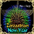 A Zoroastrian New Year Greeting Card.