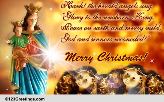 Hark! The Herald Angels Sing! Free Angel eCards, Greeting Cards | 123 ...