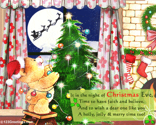 The Night Of Christmas Eve Free Christmas Eve eCards, Greeting Cards  123 Greetings