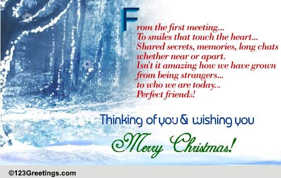 Thinking Of You On Christmas! Free Friends eCards, Greeting Cards | 123 ...