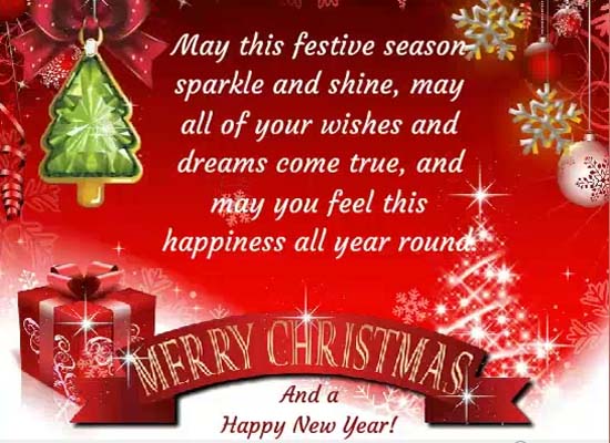Sparkle And Shiny Christmas! Free Friends eCards, Greeting Cards | 123 ...