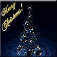 Royal Blue And Gold Merry Christmas!