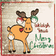 Merry Christmas Moose Ecard.