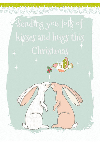 Send A Kiss & Hug Under The Mistletoe.
