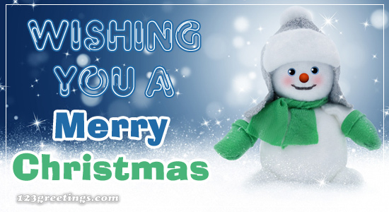 Wishing You A Merry Christmas! Free Merry Christmas Images eCards | 123 Greetings