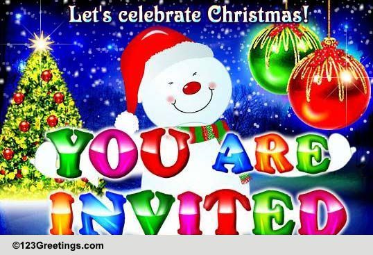 Christmas Snowman Invitation!