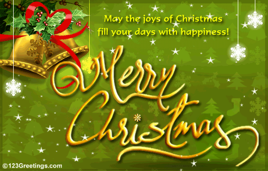 May The Joys Of Christmas... Free Merry Christmas Wishes eCards | 123 ...