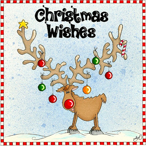 Rudolph The Decorated Reindeer. Free Merry Christmas Wishes eCards ...