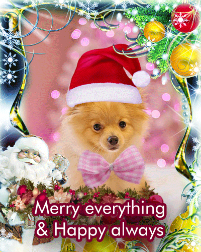 Cute Puppy Christmas Wishes Santa.