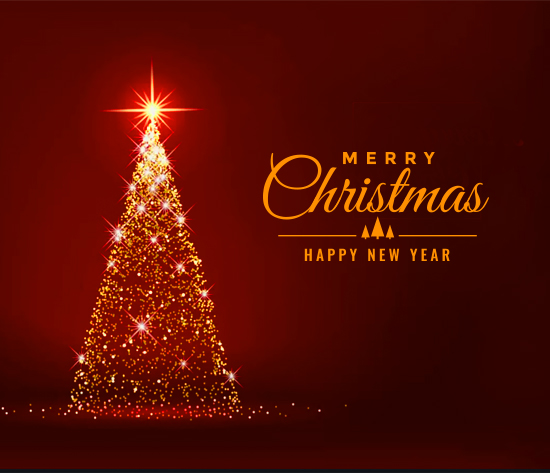 Sparkling Christmas And New Year Wish. Free Merry Christmas Wishes ...