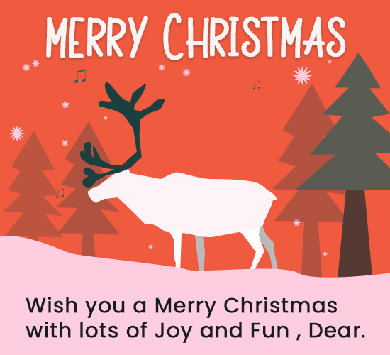Merry Christmas Wishes, Deer.