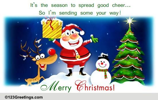 Spread Christmas Cheer! Free Merry Christmas Wishes eCards | 123 Greetings