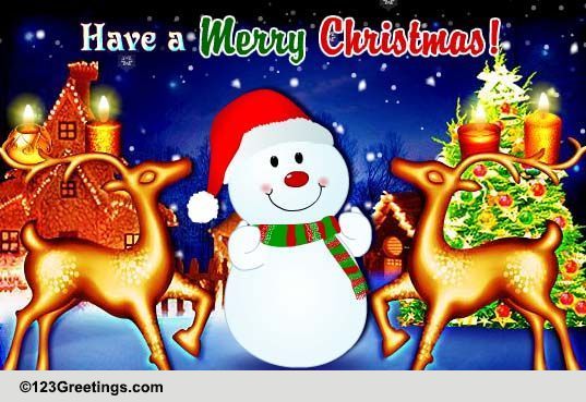 Dashing Through The Snow! Free Merry Christmas Wishes eCards | 123 ...