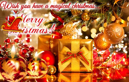 Magical Christmas Ecard... Free Merry Christmas Wishes eCards | 123 ...