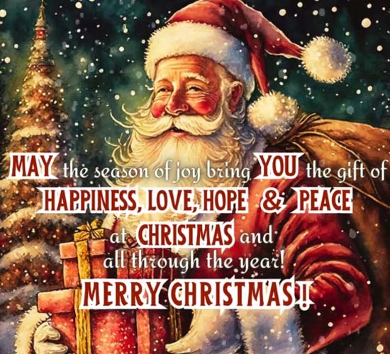 Merry Christmas Gifts For Everyone. Free Merry Christmas Wishes eCards ...