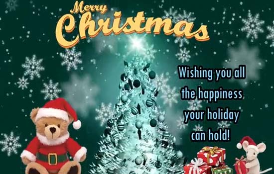 A Merry Christmas Wish Card For You. Free Merry Christmas Wishes eCards ...