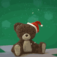 Christmas Box And Bear.