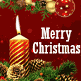 Merry Christmas Wishes With Candle