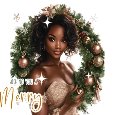 Beautiful Girl Christmas Card.