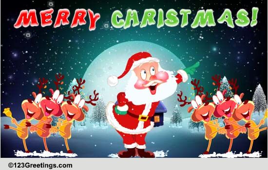 Grand Santa Jig! Free Santa Claus eCards, Greeting Cards | 123 Greetings