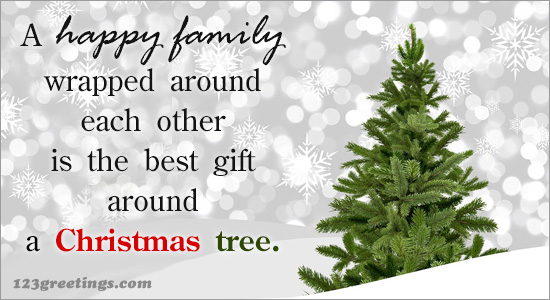 Happy Christmas Family! Free Merry Christmas Quotes eCards | 123 Greetings