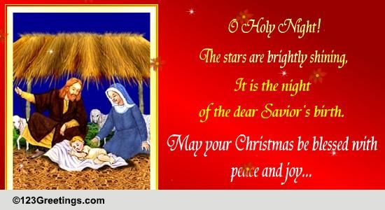 O Holy Night! Free Religious Blessings eCards, Greeting Cards | 123 ...