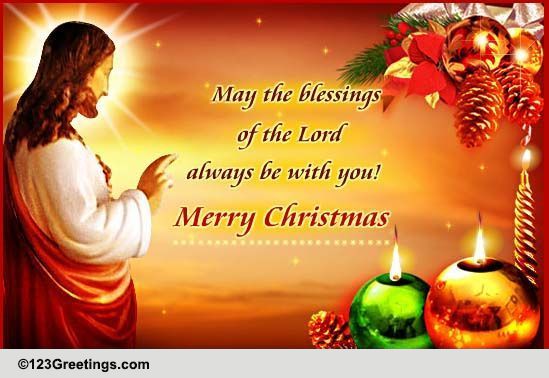 Blessings On Christmas... Free Religious Blessings eCards | 123 Greetings