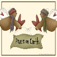 Ginger Angels Peace On Earth Card.