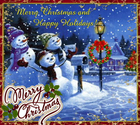 Merry Christmas And Happy Free Carols Ecards Greeting Cards 123