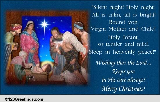 Wishes On Christmas... Free Nativity Scene eCards, Greeting Cards | 123 ...