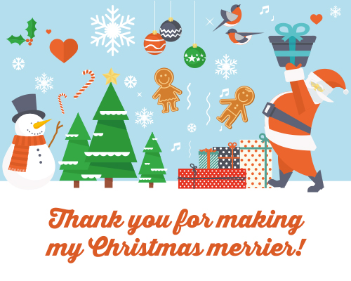 Merrier Christmas! Free Thank You eCards, Greeting Cards | 123 Greetings