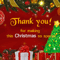 Bright Christmas Thank You Note!
