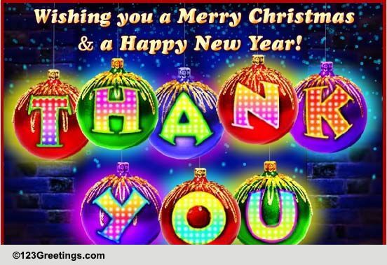 A Christmas Thank U Card!