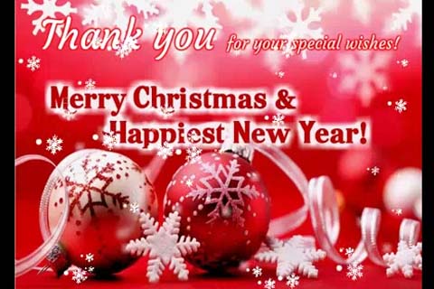 Christmas Than You & New Year Wishes. Free Thank You eCards | 123 Greetings