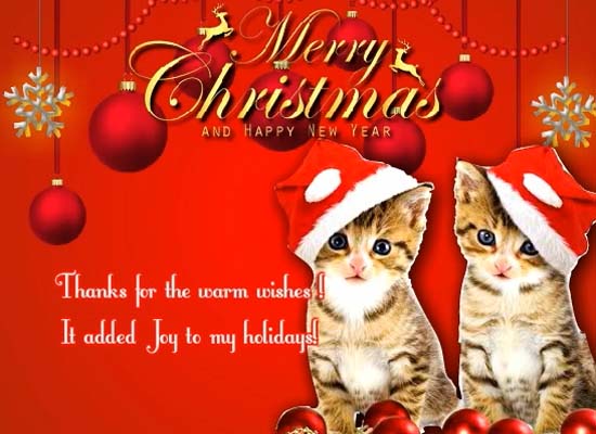 Thanks For The Joyous Christmas! Free Thank You eCards, Greeting Cards ...