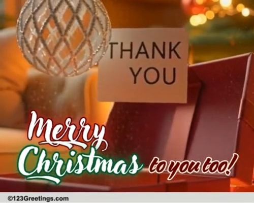 Send Christmas Thank You To Dear Ones