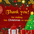 Bright Christmas Thank You Note!