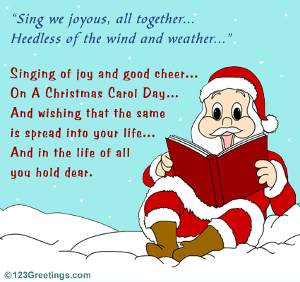 A Carol Of Good Cheer...