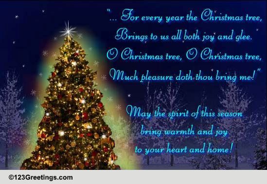 O Christmas Tree... Free Christmas Carol Day eCards, Greeting Cards ...
