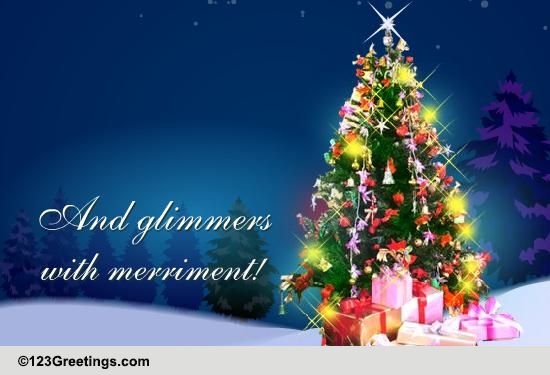 Glows With Joy... Free Christmas Tree Light Day eCards, Greeting Cards ...