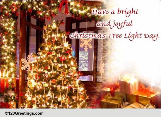 Joyful Christmas Tree Light Day! Free Christmas Tree Light Day eCards ...