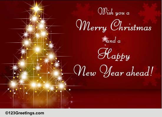 Joy And Good Tidings! Free Christmas Tree Light Day eCards | 123 Greetings