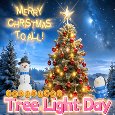 A Christmas Tree Light Day Greetings.