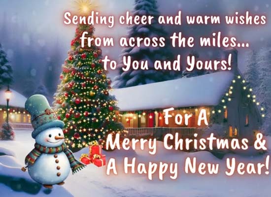 Christmas Wishes Across The Miles! Free English eCards, Greeting Cards ...
