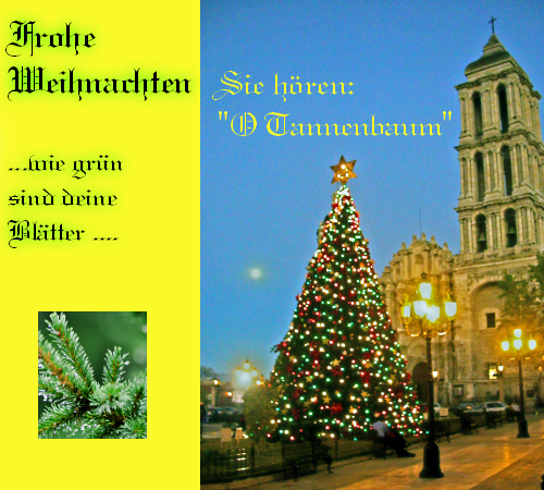 Frohe Weihnachten Mit O Tannenbaum. Free German eCards, Greeting Cards | 123 Greetings