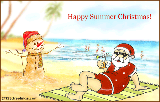 Happy Summer Christmas! Free Summer eCards, Greeting Cards | 123 Greetings