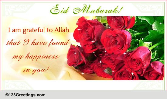 A Bouquet Of Happiness On Eid! Free Family eCards, Greeting Cards | 123 ...