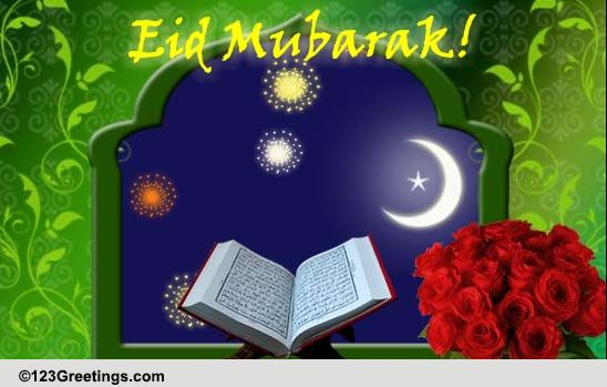 Allah's Blessings For Friend On Eid. Free Friends eCards, Greeting ...