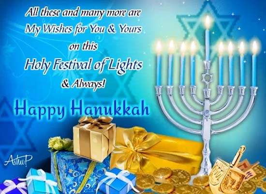 Heartfelt Hanukkah Wishes For You. Free Friends & Family eCards | 123 ...